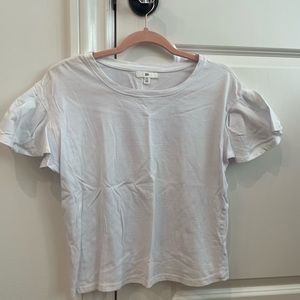 Simple white tee with cute sleeves